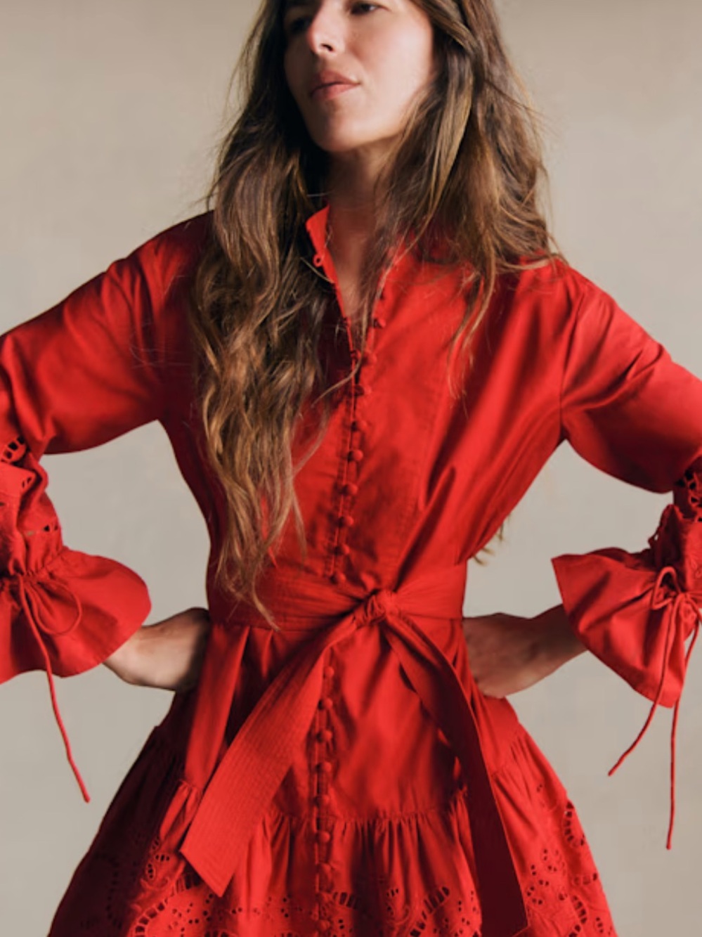 NWT SEZANE ODETTE DRESS RED
